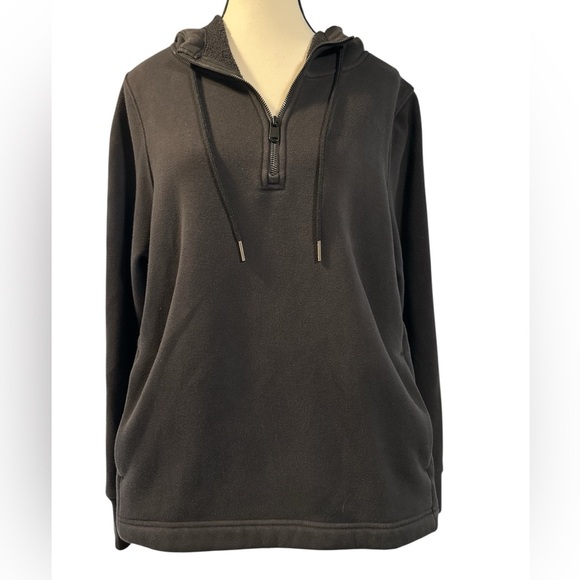Athleta Black Fleece Lined Pullover - Picture 1 of 7